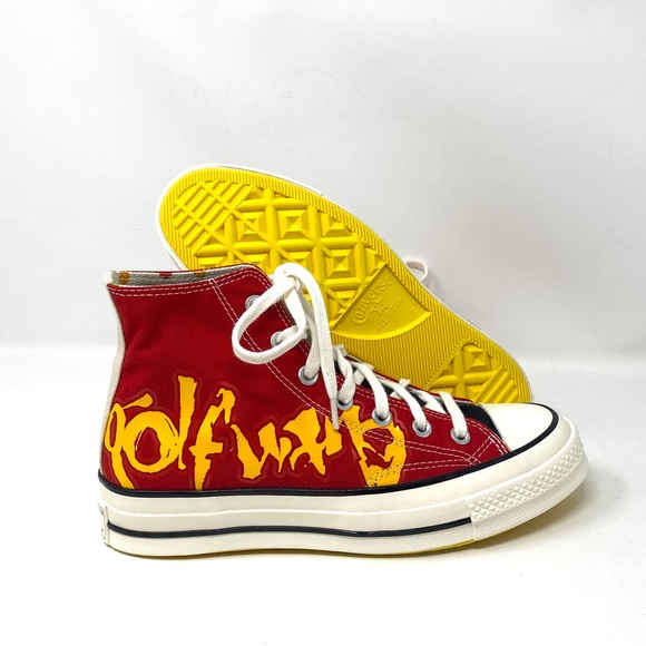 Converse Chuck 70 Golf Red Orange Canvas Shoes Skate Women Custom A04325C-WBRBW - Picture 8 of 11